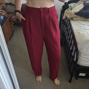 Karen Scott Deep Red Women's Trousers